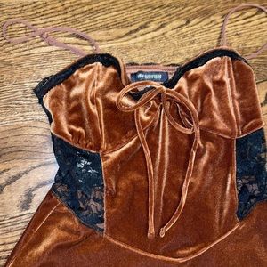 Chocolate and lace dress